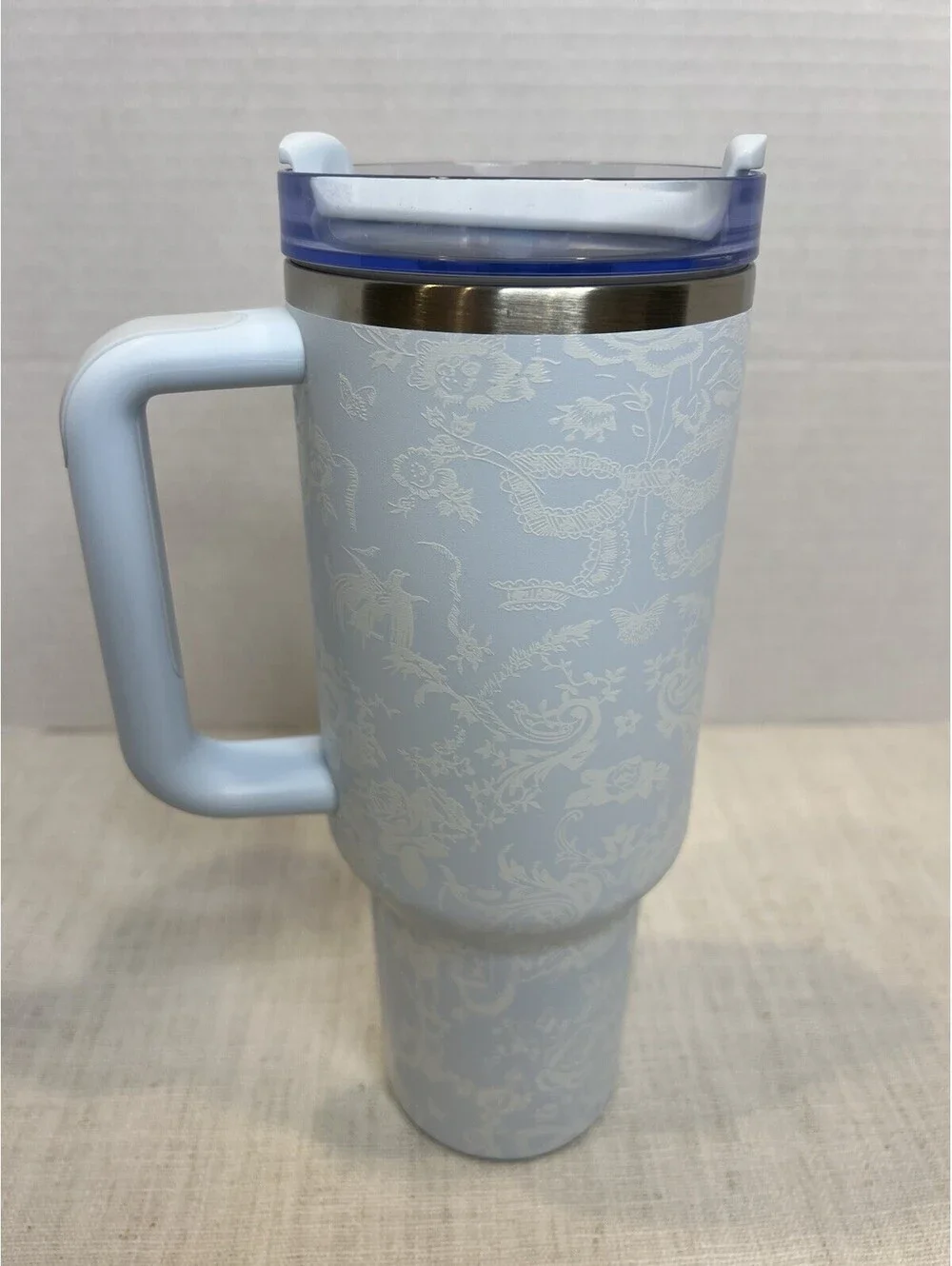 Stanley x LoveShackFancy 40oz Tumbler w/ Handle Toscana Toile Alpine Blue